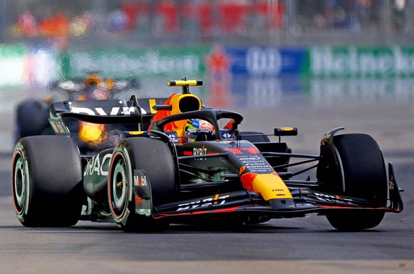 Sergio Perez Mexico driving Red Bull F1 Grand Prix of Azerbaijan 2023