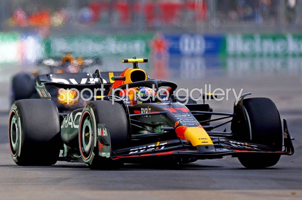 Sergio Perez Mexico driving Red Bull F1 Grand Prix of Azerbaijan 2023