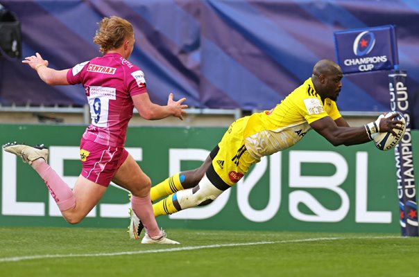 Raymond Rhule La Rochelle scores v Exeter Semi Final Champions Cup 2023