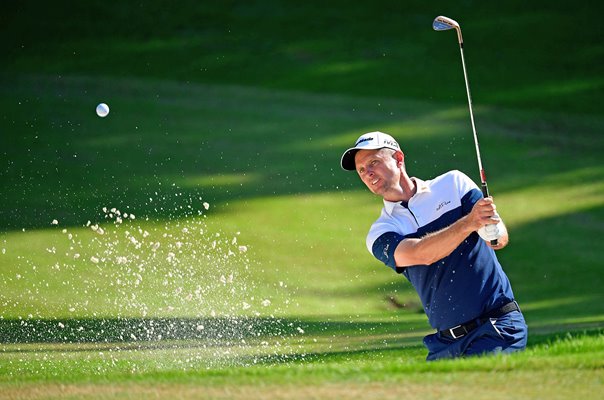 Justin Rose England bunker shot Turkish Airlines Open Antalya 2018