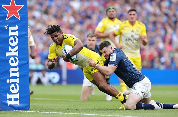 Jonathan Danty La Rochelle scores v Leinster Champions Cup Final Dublin 2023