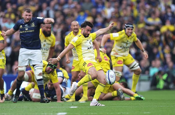 Antoine Hastoy La Rochelle kicks to seal win v Leinster Champions Cup Final Dublin 2023