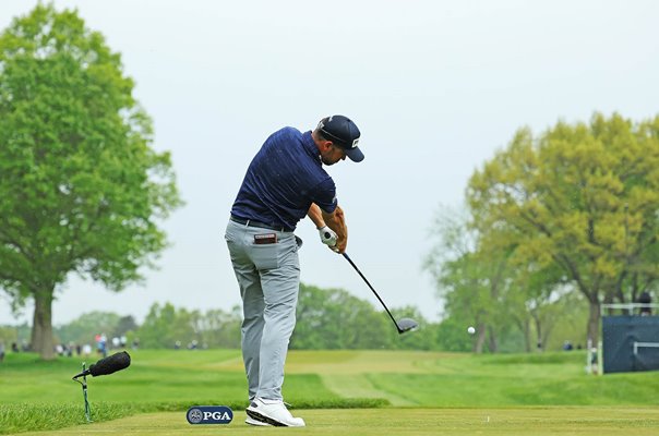 Corey Conners Canada drives 17th tee USPGA Oak Hill CC New York 2023