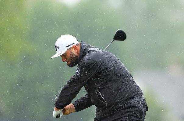 Jon Rahm Spain Round Three Rain USPGA Oak Hill CC Rochester New York 2023