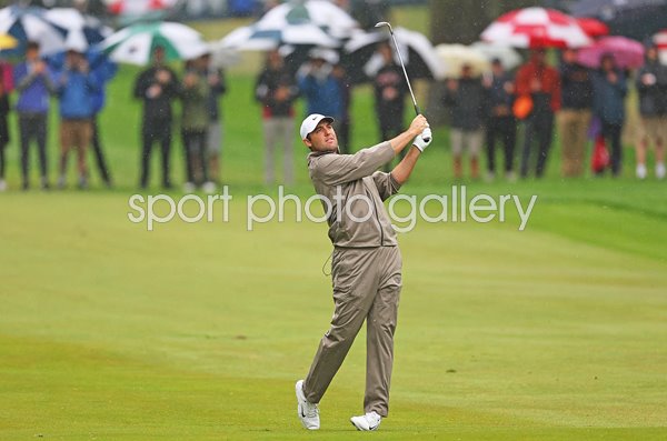 Scottie Scheffler USA Third Round Rain USPGA Oak Hill CC 2023