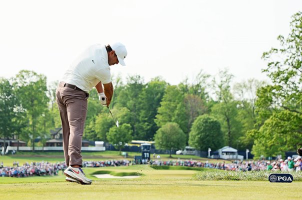 Brooks Koepka USA tee shot 11th Hole Final Round USPGA Oak Hill 2023