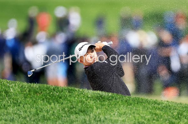 Collin Morikawa USA bunker shot USPGA Championship Oak Hill 2023