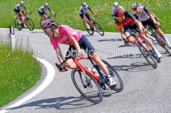 Geraint Thomas Great Britain & Ineos descends Stage 18 Giro d'Italia 2023
