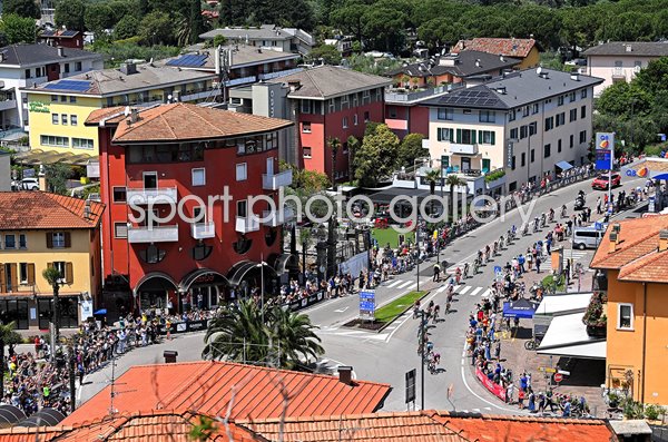 Peloton Riva del Garda village 106th Stage 16 Giro d'Italia 2023