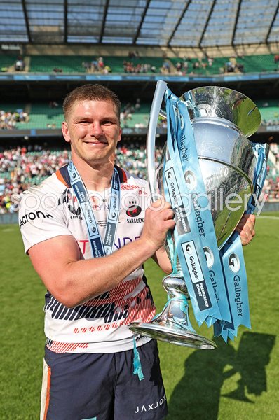 Owen Farrell Saracens Winning Captain Premiership Final Twickenham 2023