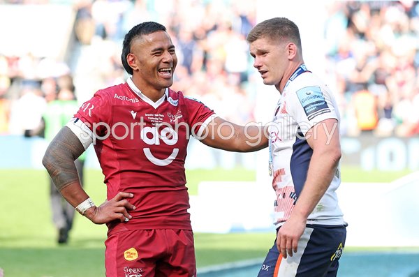 Manu Tuilagi Sale & Owen Farrell Saracens Premiership Final Twickenham 2023