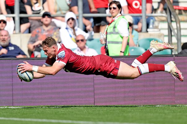 Tom Roebuck Sale try v Saracens Premiership Final Twickenham 2023