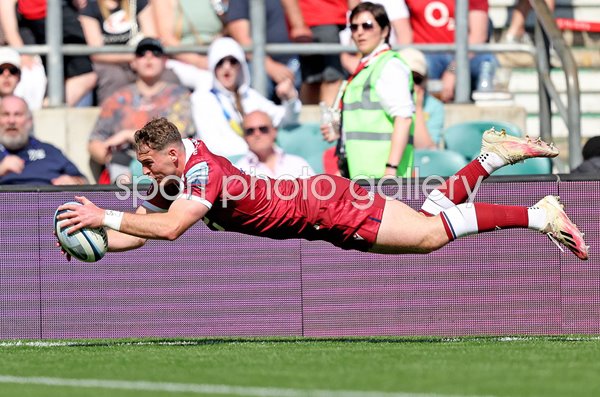 Tom Roebuck Sale try v Saracens Premiership Final Twickenham 2023