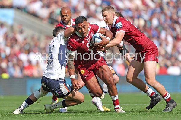 Manu Tuilagi Sale v Alex Lozowski Saracens Premiership Final Twickenham 2023
