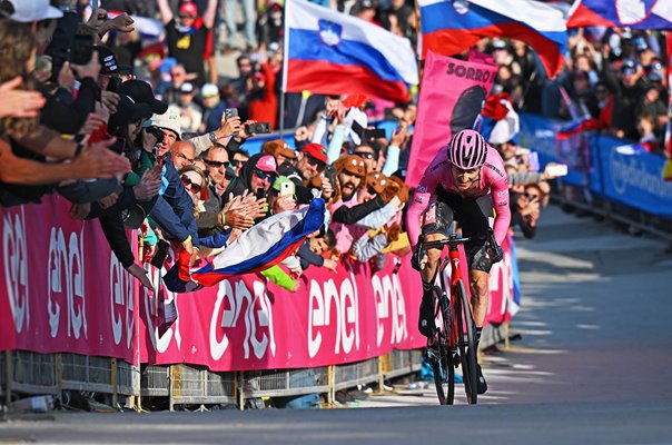 Geraint Thomas Wales finishes Time Trial Stage 20 Giro d'Italia 2023