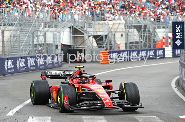 Carlos Sainz Spain driving Ferrari Monaco Grand Prix 2023