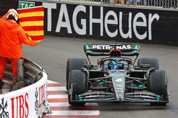 George Russell Great Britain driving Mercedes Monaco Grand Prix 2023