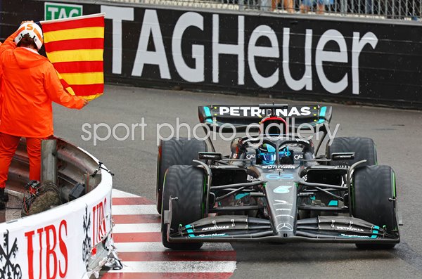 George Russell Great Britain driving Mercedes Monaco Grand Prix 2023