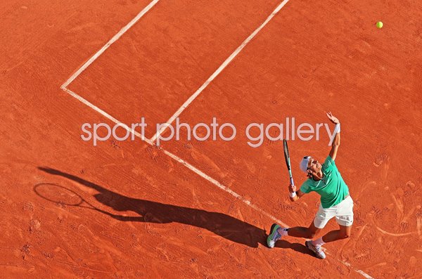 Lorenzo Musetti Italy serves French Open Paris 2023