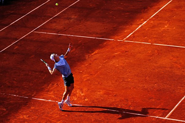 Holger Rune Denmark serves French Open Roland Garros Paris 2023