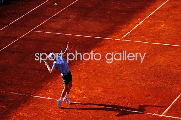 Holger Rune Denmark serves French Open Roland Garros Paris 2023