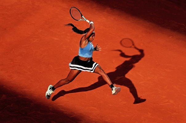 Coco Gauff USA forehand French Open Roland Garros Paris 2023