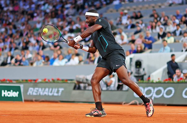 Frances Tiafoe USA backhand French Open Roland Garros Paris 2023