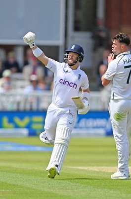 Ben Duckett England celebrates century v Ireland Lord's Test 2023