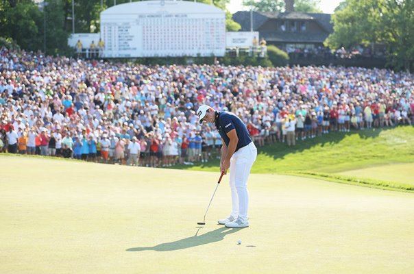 Viktor Hovland Norway winning putt Memorial Tournament Muirfield Village 2023