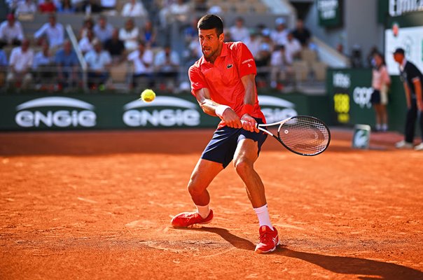 Novak Djokovic Serbia backhand Quarter Final French Open Paris 2023