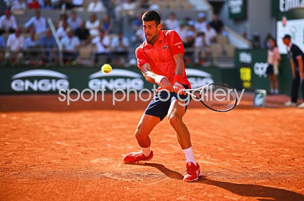 Novak Djokovic Serbia backhand Quarter Final French Open Paris 2023