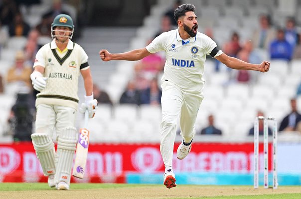 Mohammed Siraj India celebrates v Australia World Test Championship Final 2023 