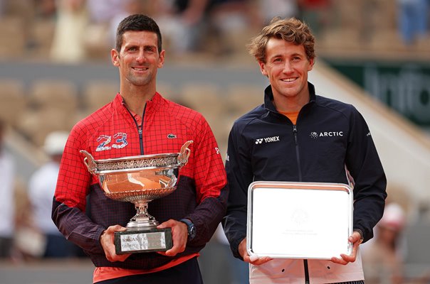 Winner Novak Djokovic Serbia & Runner Up Casper Ruud Norway French Open 2023