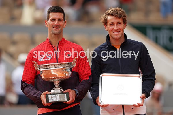 Winner Novak Djokovic Serbia & Runner Up Casper Ruud Norway French Open 2023