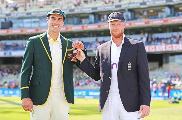 Pat Cummins Australia & Ben Stokes England 1st Test Match Edgbaston Ashes 2023