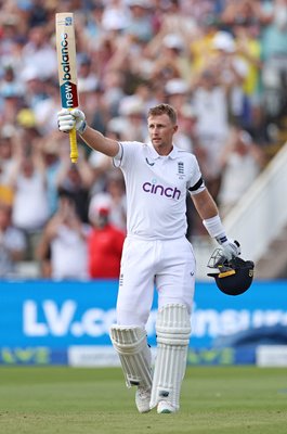 Joe Root England celebrates century Edgbaston Test Ashes 2023