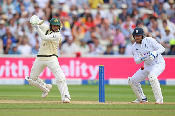 Usman Khawaja Australia batting v England Edgbaston Ashes 2023