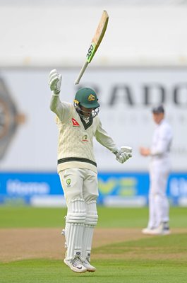 Usman Khawaja Australia celebrates v England Edgbaston Ashes 2023