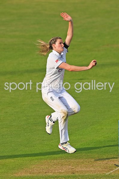 Lauren Bell England bowls v Australia Women's Ashes Test Trent Bridge 2023