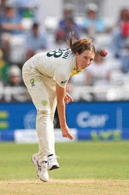 Darcie Brown Australia bowls v England Women's Ashes Test Trent Bridge 2023