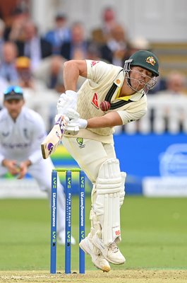 David Warner Australia struck by Josh Tongue England Lord's Ashes 2023