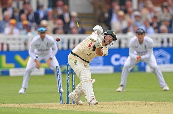 David Warner Australia bowled by Josh Tongue England Lord's Ashes 2023