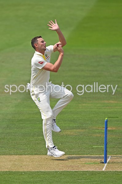 Josh Hazlewood Australia bowls v England Lord's Ashes Test 2023