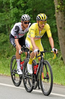 Adam Yates Great Britain Yellow Jersey Stage 2 Tour de France 2023