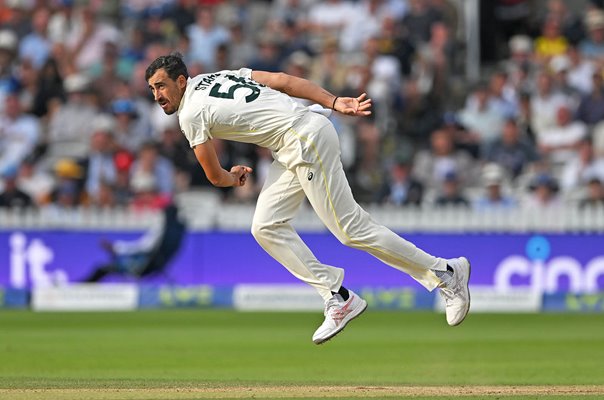 Mitchell Starc Australia bowls v England Lord's Ashes 2023