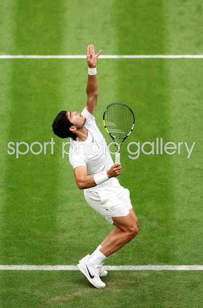 Carlos Alcaraz Spain serves First Round Wimbledon 2023
