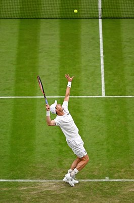 Andy Murray Great Britain serves Wimbledon 2023