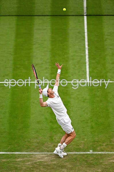 Andy Murray Great Britain serves Wimbledon 2023