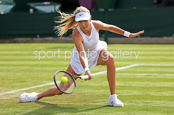 Katie Boulter Great Britain low forehand Wimbledon 2023