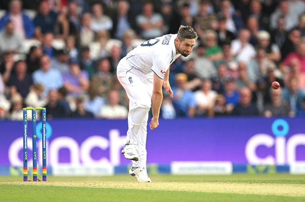 Chris Woakes England bowls v Australia Headingley Ashes 2023